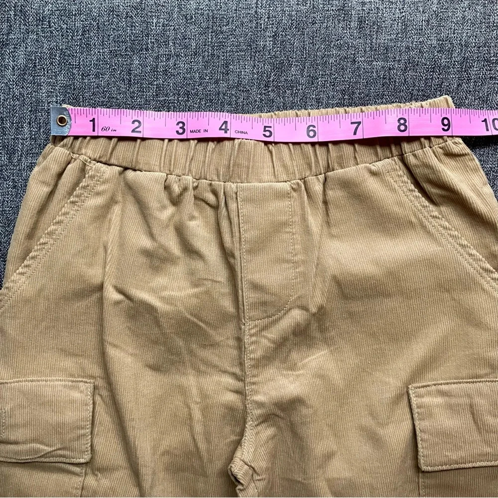 NWT Tommy Hilfiger Girls 2 Piece Set Pink Plaid Top Corduroy Khaki Pants 2T